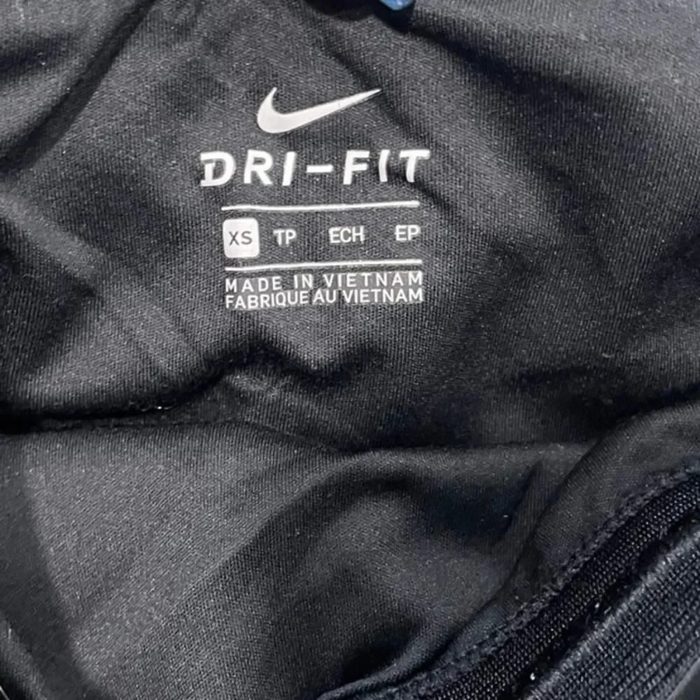 Nike Dri-Fit Womens Running Shorts Rubber Waistband Swoosh Logo Black Size XS